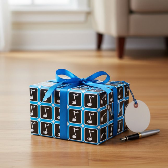 Music Note Bold Minimalist Musical Symbol  Wrapping Paper (Creator Uploaded)