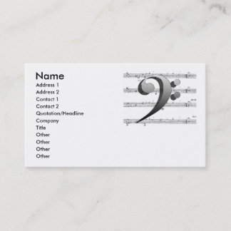 Music Note Business Card Customizable Card