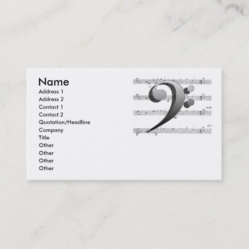 Music Note Business Card Customizable Card