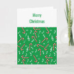 Music Note Candy Canes Christmas Card