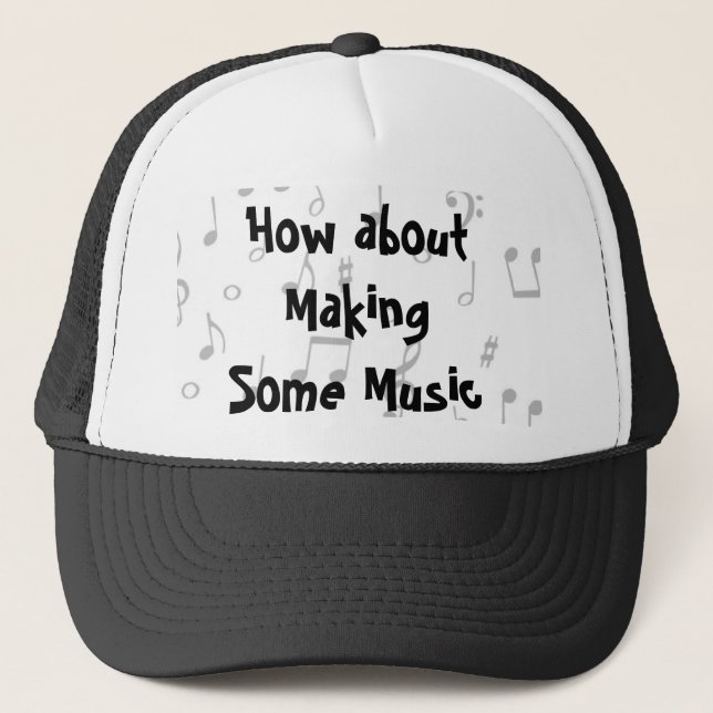 Music note cap-customize trucker hat (Front)