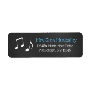 Music Note Chalkboard Custom Address Labels
