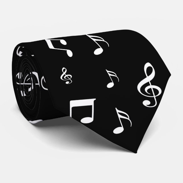 music, note, clef, band, symbol, shiny, elegant, neck tie (Rolled)