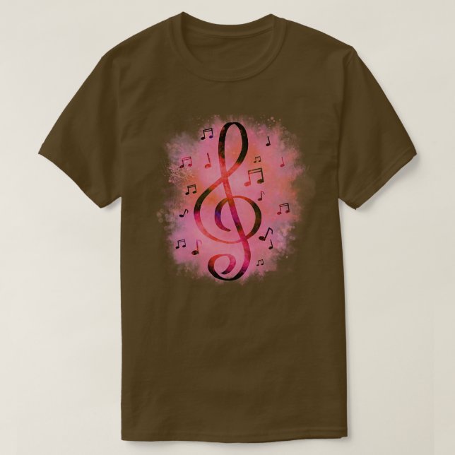 Music Note Clef T-Shirt (Design Front)