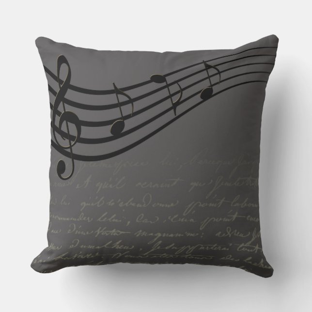 Music Note Decorative Pillow (Front)