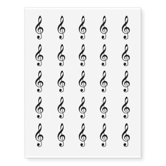 Music Note Design Temporary Tattoos