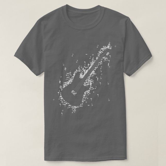 Music Note Electric Guitar843 T-Shirt (Design Front)