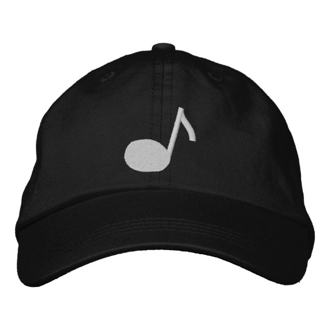 Music Note Embroidered Cap (Front)