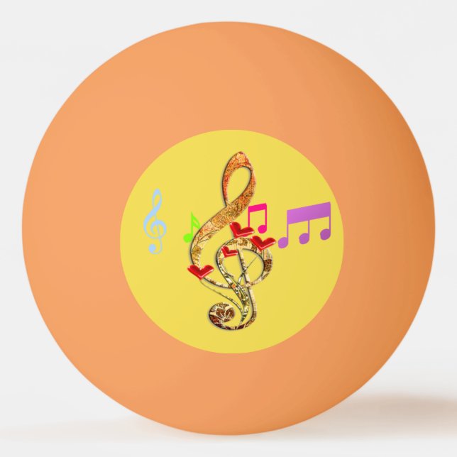 Music note emoji Ping-Pong ball (Back)