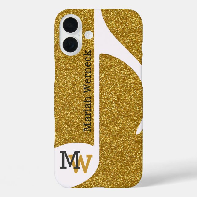 Music Note faux golden Case-Mate iPhone Case (Back)