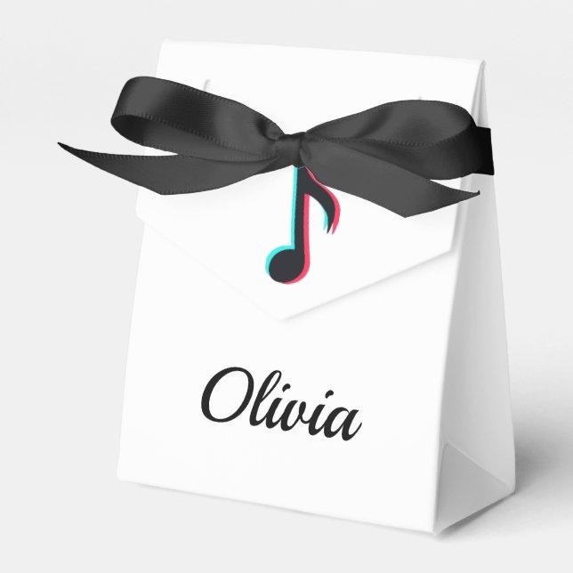 Music Note Favor Box (Front Side)