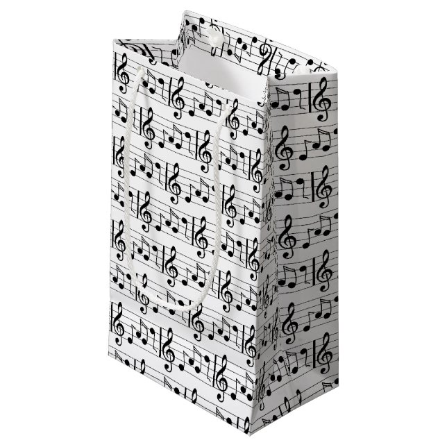 Music Note Gift Bag (Front Angled)
