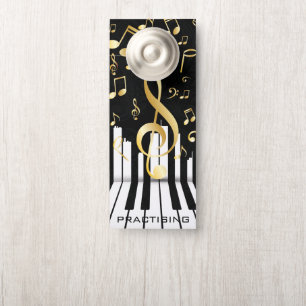 Music Note gold Luxury piano keys Door Hanger