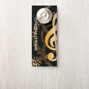 Music Note grey gold Luxury design Door Hanger