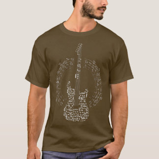 Music Note Guitar Cool Musical Design844 T-Shirt