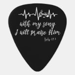 Music Note Heartbeat With Psalms Scripture Guitar Pick at Zazzle