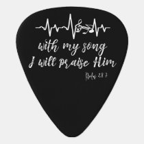 Music Note Heartbeat with Psalms Scripture Guitar Pick Music Note Heartbeat with Psalms Scripture Guitar Pick