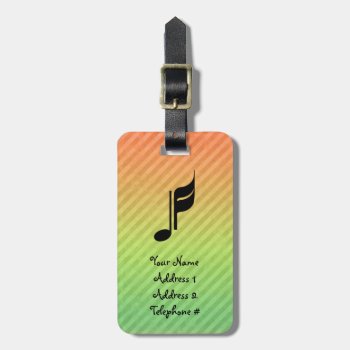 Music Note Luggage Tag by MusicPlanet at Zazzle