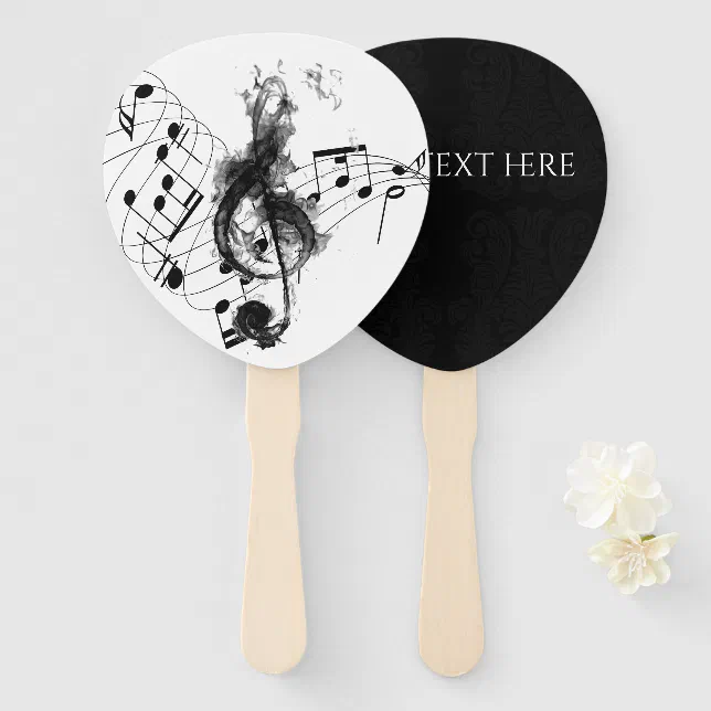 Music Notes Fans Music Note Luxury design Hand Fan | Zazzle