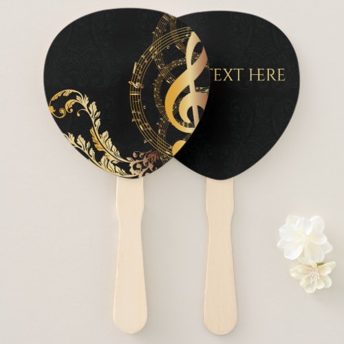 Music Note Luxury elegant design Hand Fan