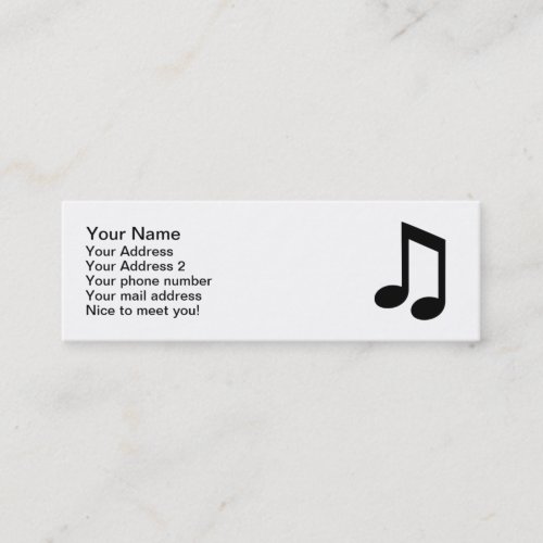 Music note business card
