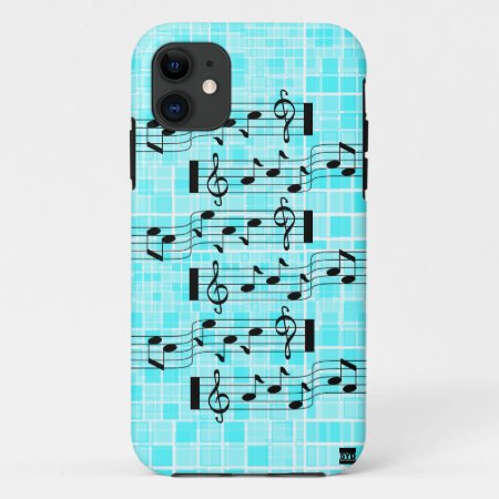 Music Note Mosaic Iphone 5 Case-mate Case Light Bl