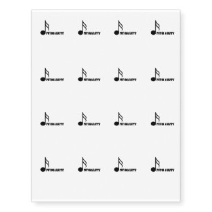 Music Note Music Lovers Gift Temporary Tattoos