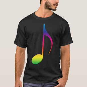 Music note musical key musician singer colors tatt T-Shirt