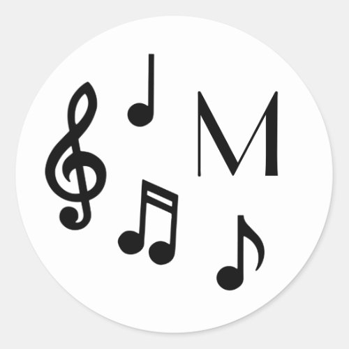 Music Note Musician Teacher Classic Round Sticker