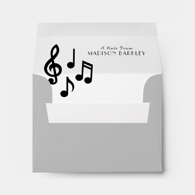 Music Note Musician Teacher Envelope (Back (Bottom))