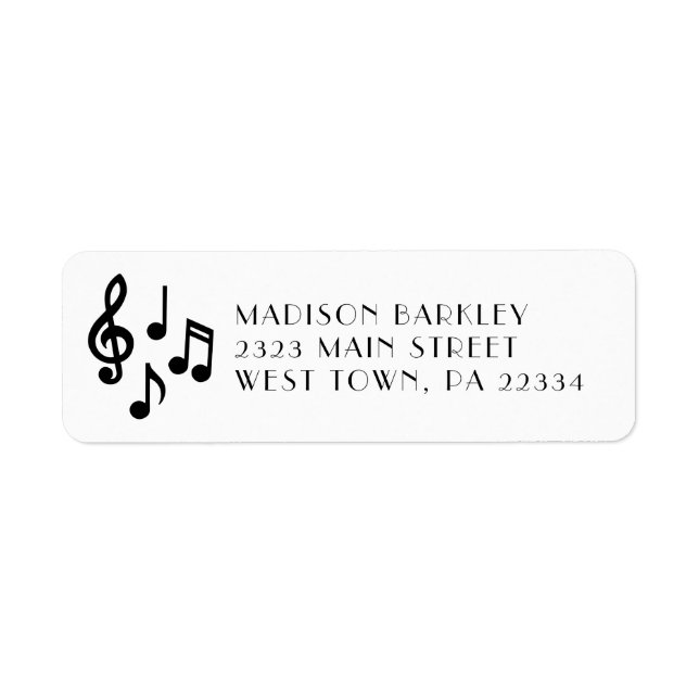 Music Note Musician Teacher Label (Front)