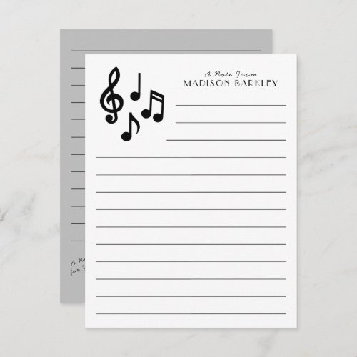 Music Note Musician Teacher Thank You Card