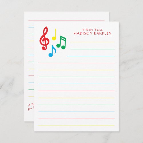 Music Note Musician Teacher Thank You Card