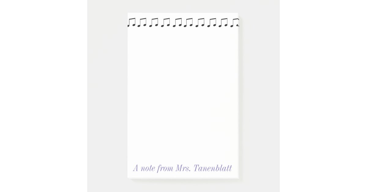 Music Note Pad Customizable Zazzle