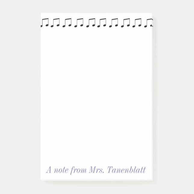 Music Note Pad Customizable (Front)