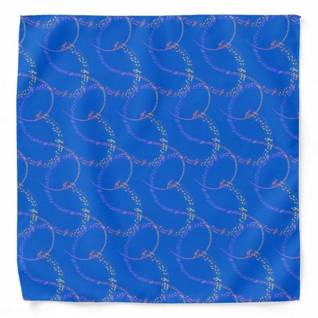 Music Note Pattern  Bandana (Front)