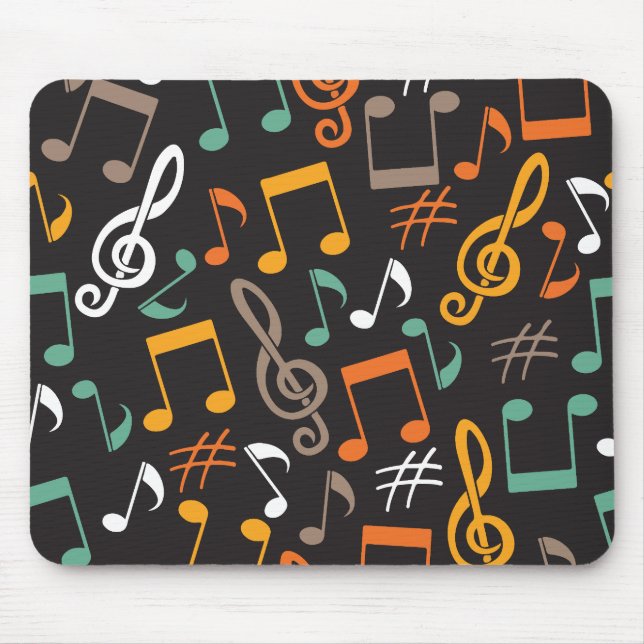 Music note pattern mouse pad (Front)