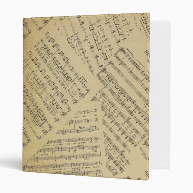 music note Pattern Music Theme Binder (Front/Inside)