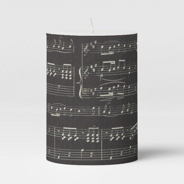 music note Pattern Music Theme candle (Front)
