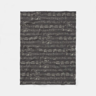 music Note Pattern Music Theme Fleece Blanket
