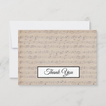 Music Note Pattern Music Theme Musician    Thank You Card by The_Music_Shop at Zazzle