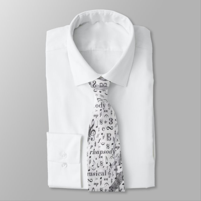 music note Pattern Music Theme Tie (Tied)