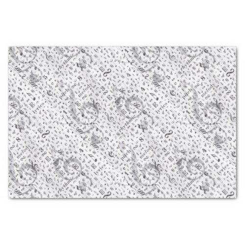 Music Note Pattern Music Theme Tissue Paper