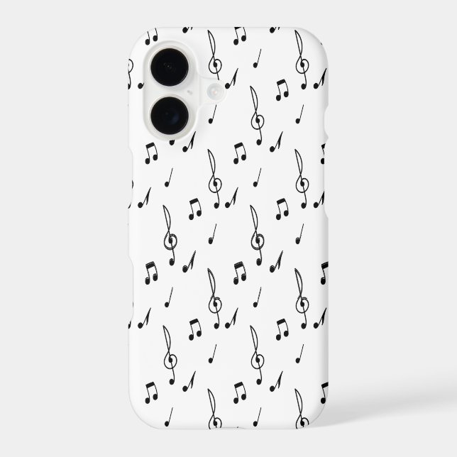 music note Pattern Music Theme Treble Clef   Iphone Case (Back)