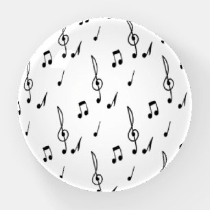 music note Pattern Music Theme Treble Clef   Paperweight