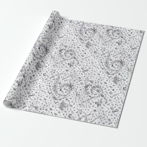 Music Note Pattern Music Theme Wrapping Paper