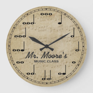 Music Note Personalizable Wall Clock