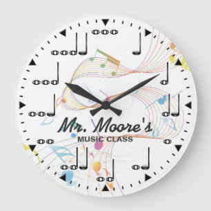 Music Note Personalizable Wall Clock