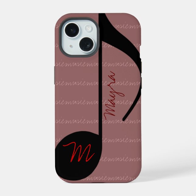 Music Note personalized Iphone Case (Back)