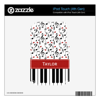 Music Note Piano iPod Touch 4th Gen 4g Skin iPod Touch 4G Skin